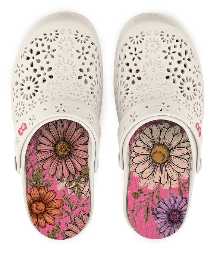 Sandalia Nellie Off White/ Sunset - vista superior