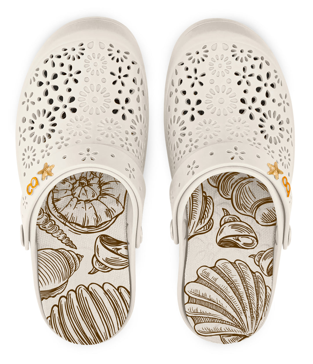 Sandalia Nellie Off White/ Maresia - vista superior