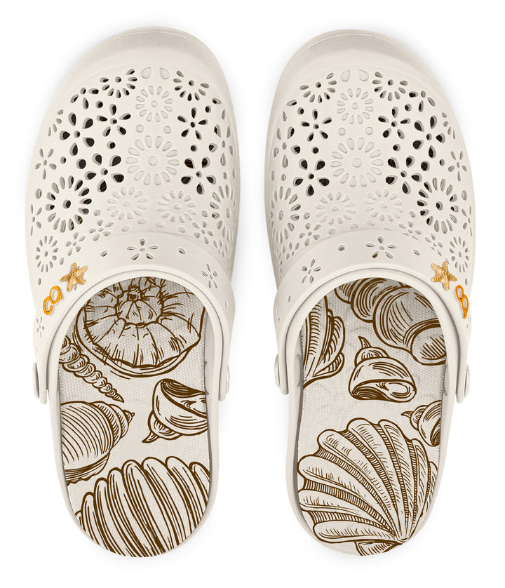 Sandalia Nellie Off White/ Maresia - vista superior