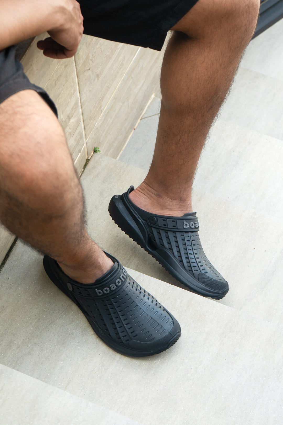 Sandalia Flow Negro/ Negro hombre en EVA - vista principal