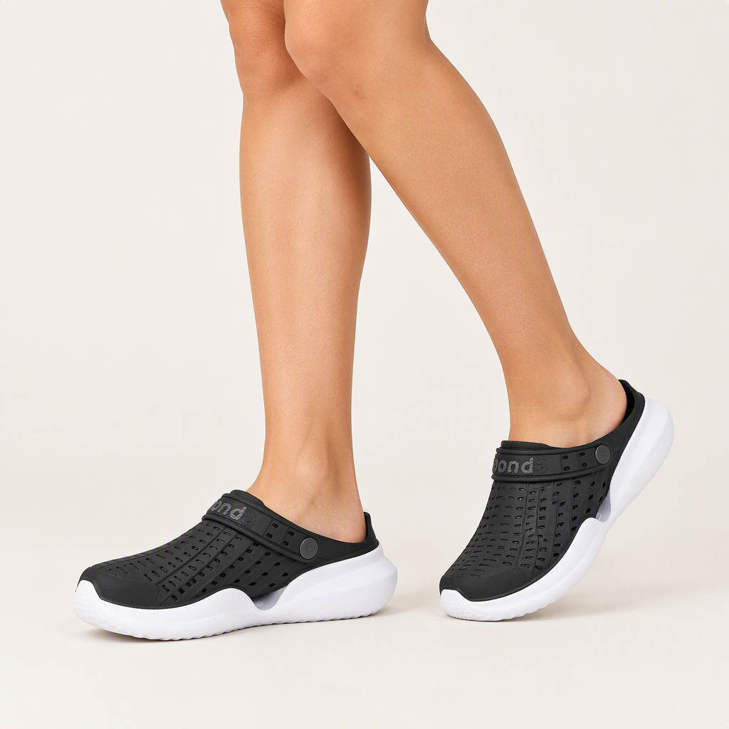 Sandalia Flow Negro/ Blanco