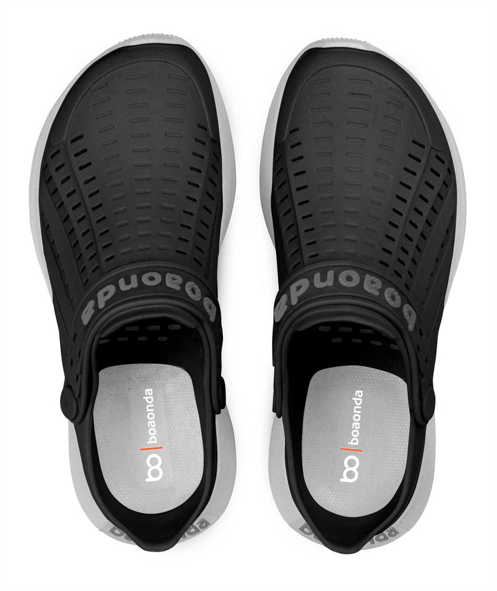 Sandalia Flow Negro/ Blanco - vista superior