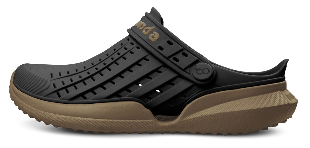 Sandalia Flow Negro/ Crepe - vista lateral
