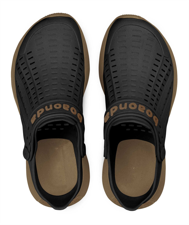 Sandalia Flow Negro/ Crepe - vista superior