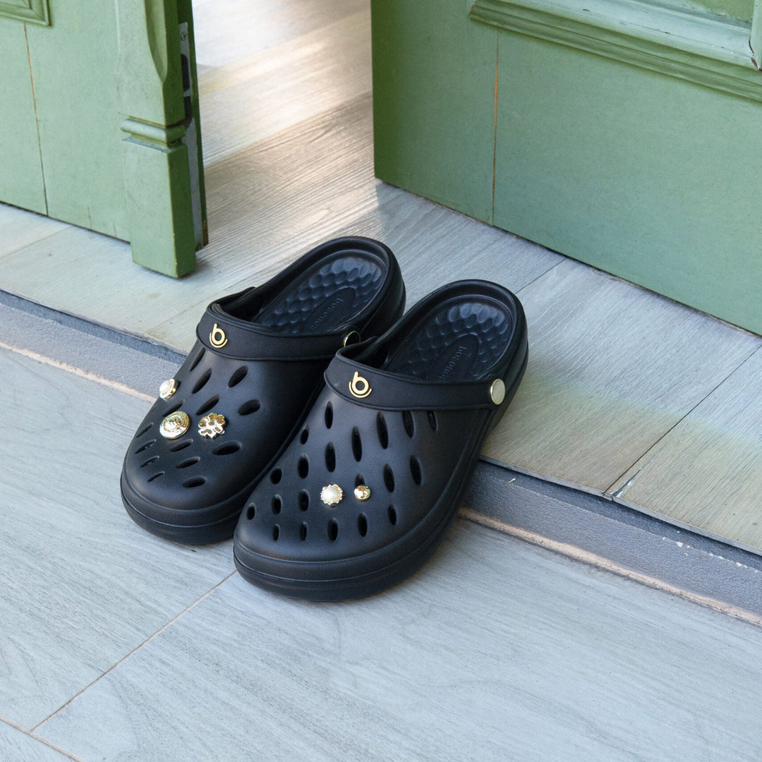 Zueco Clog Easy Mujer Negra Boaonda