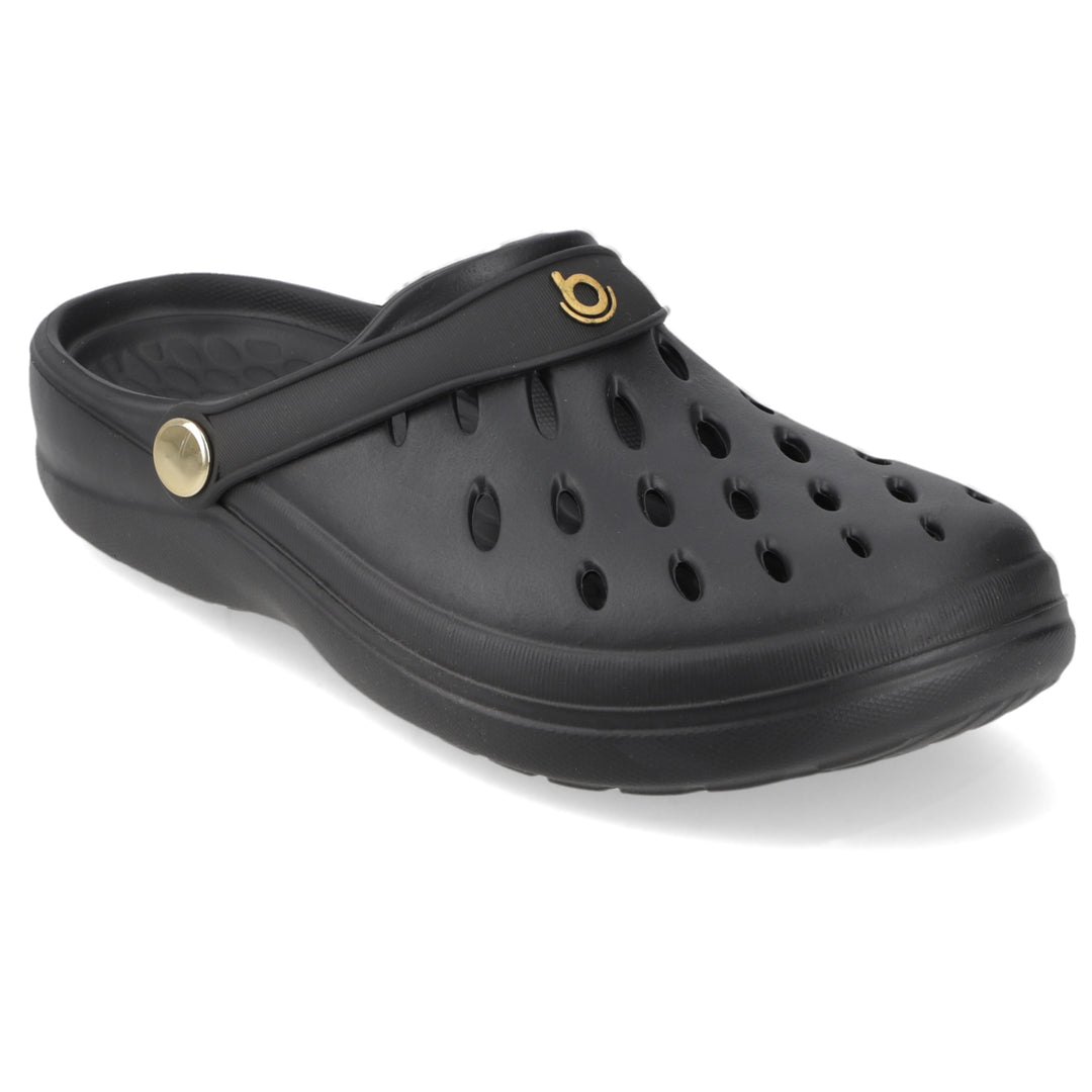 Zueco Clog Easy Mujer Negra Boaonda