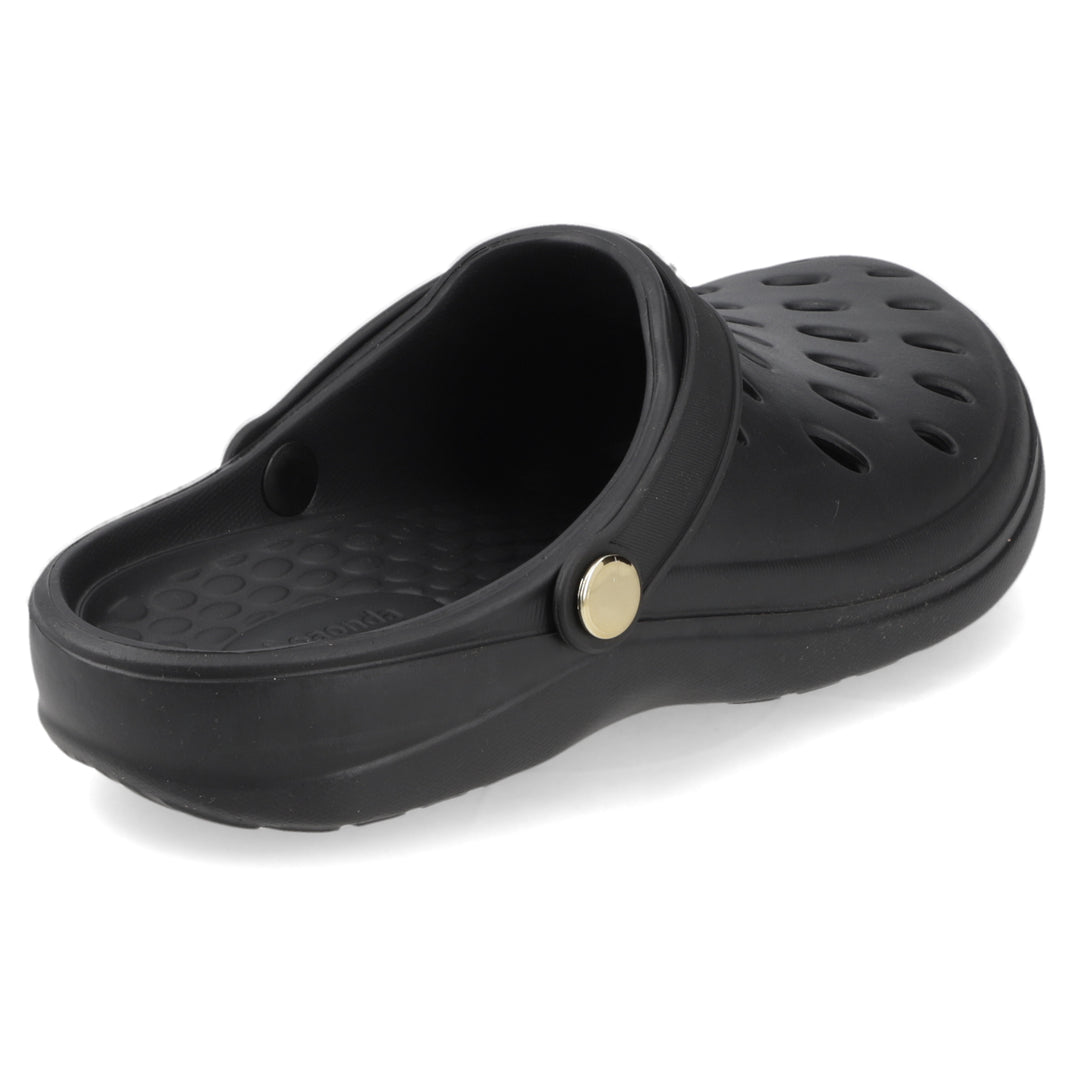 Zueco Clog Easy Mujer Negra Boaonda