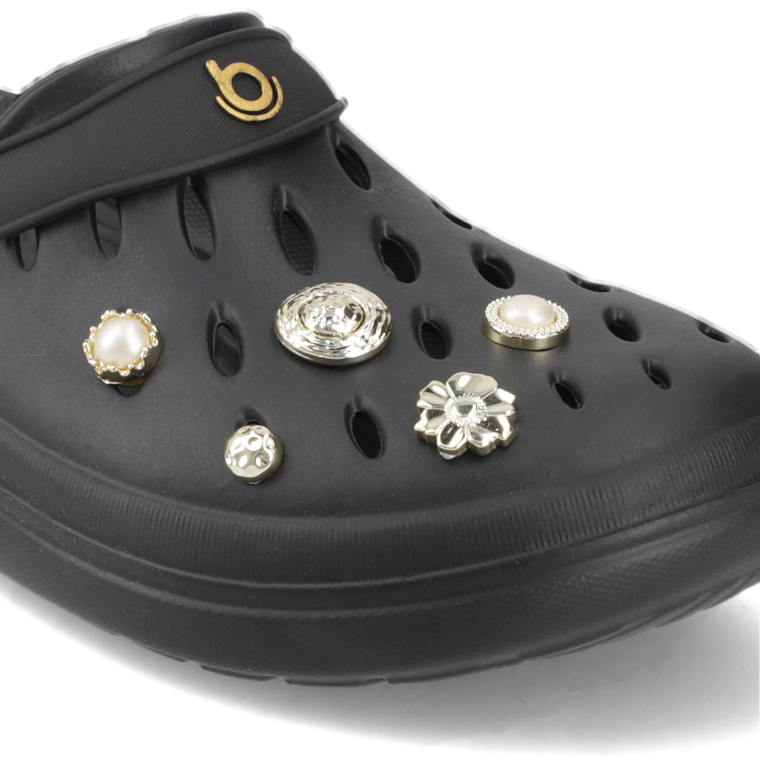 Zueco Clog Easy Mujer Negra Boaonda