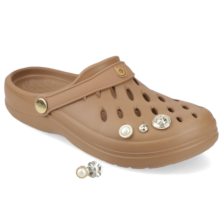 Sueco Clog Café Mujer Pins Easy Boaonda