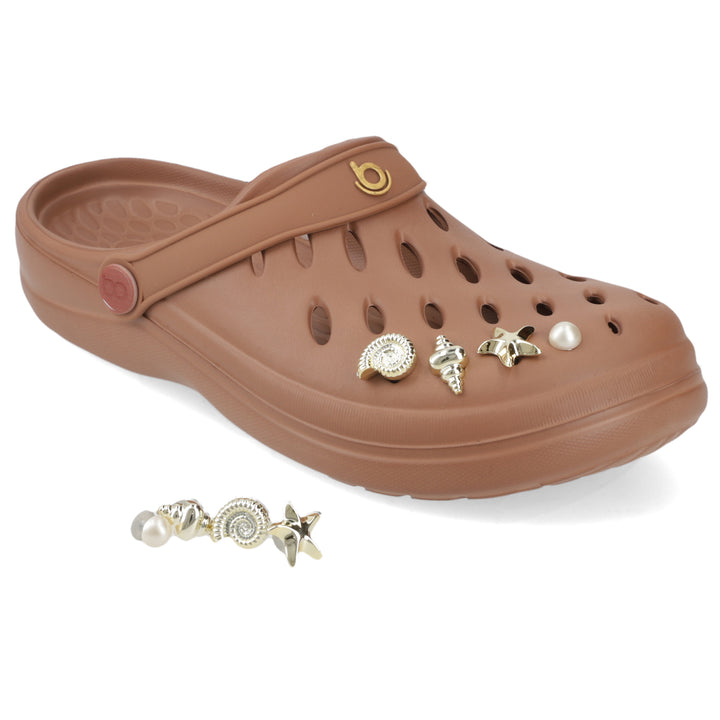 Zueco Clog Easy Mujer Café Boaonda