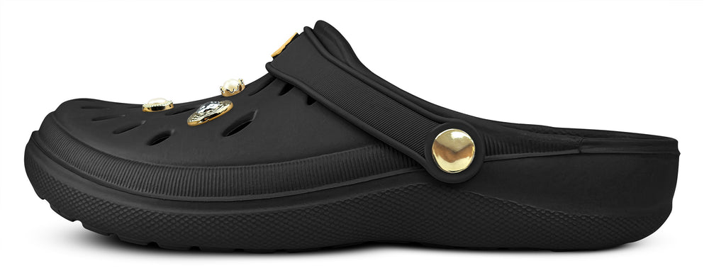 Sandalia Easy Negro/ Dorado - vista lateral