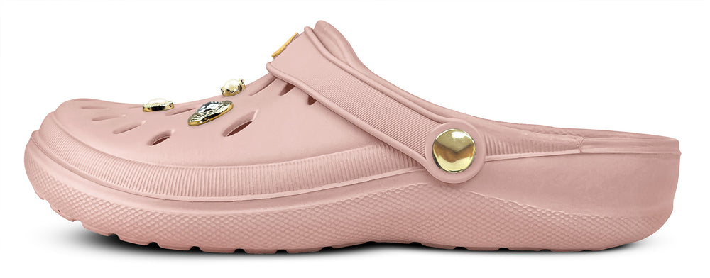 Sandalia Easy Rose Nude/ Dorado - vista lateral
