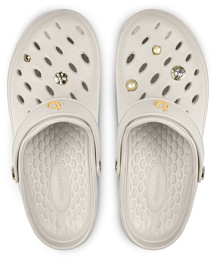 Sandalia Easy Off White/ Dorado - vista superior
