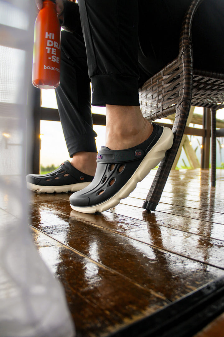 Sandalia Adventure Off White/ Negro hombre en EVA - vista principal