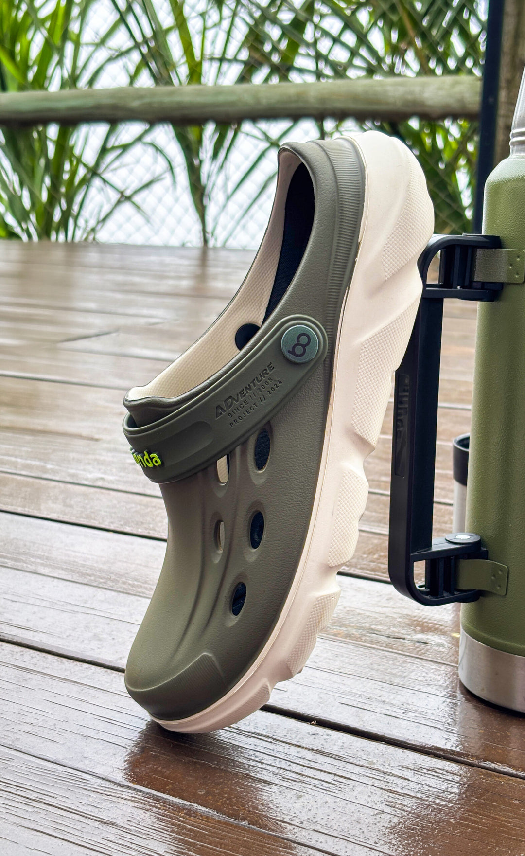 Sandalia Adventure Off White/ Army - vista 5