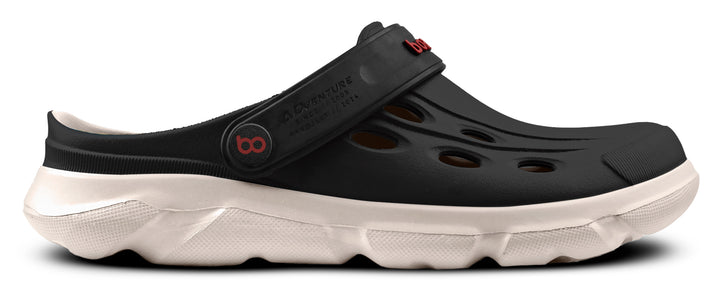 Sandalia Adventure Off White/ Negro - vista lateral