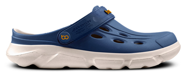 Sandalia Adventure Off White/ Classic Blue - vista lateral
