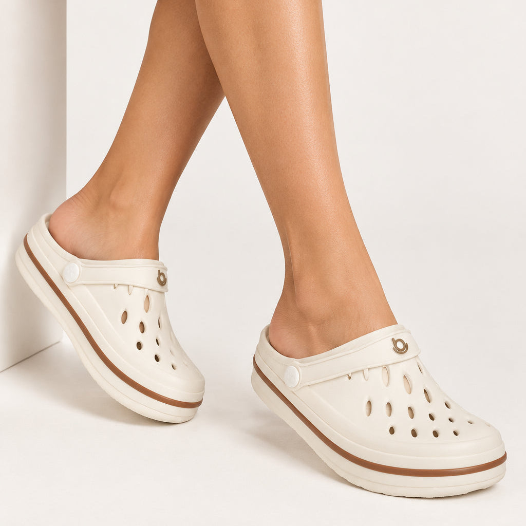 Sandalia Star Off White/ Caramelo
