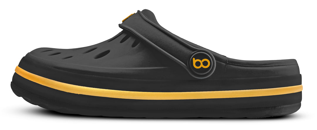Sandalia Star Negro/ Dorado - vista lateral