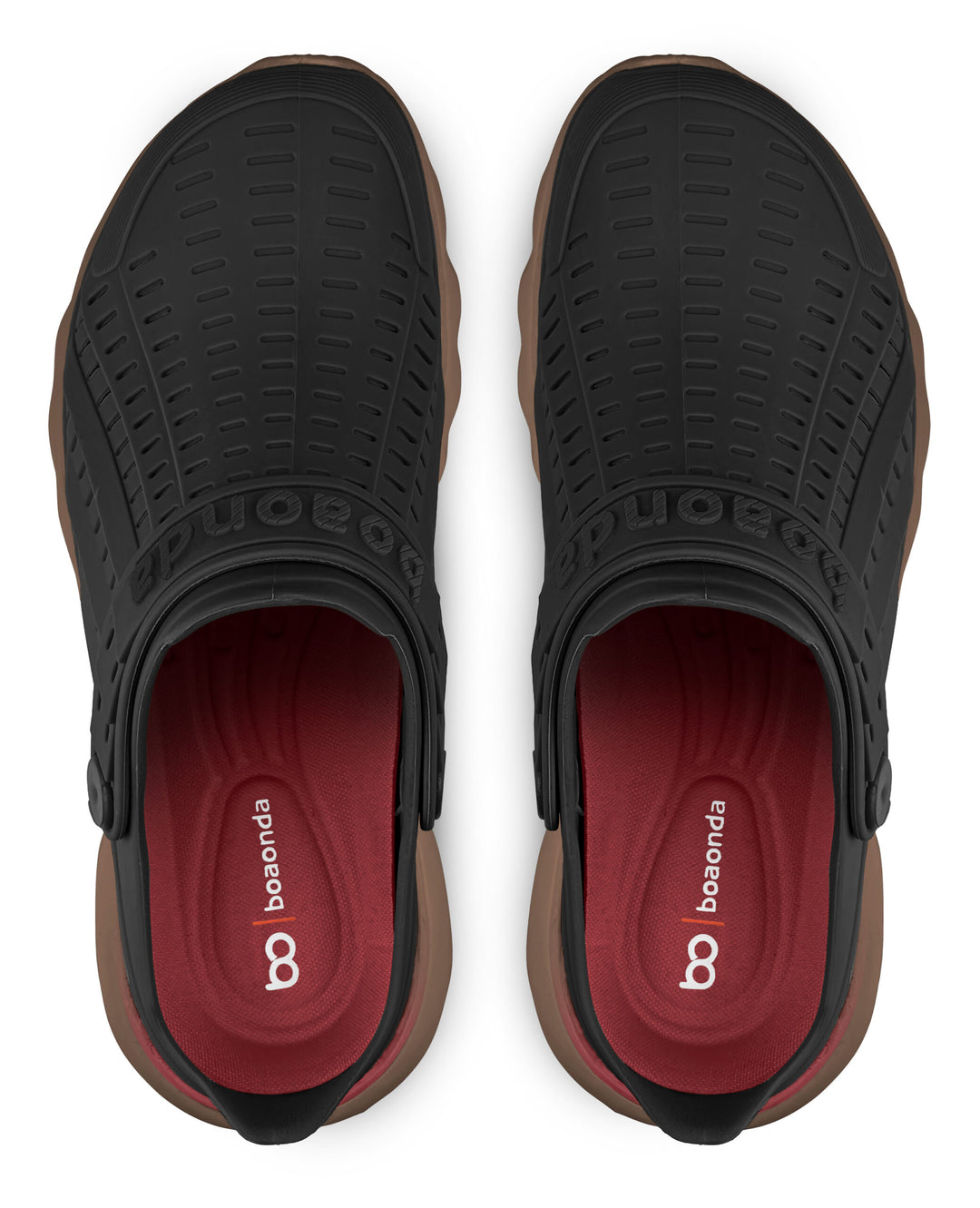 Sandalia Flow Negro/ Crepe - vista superior