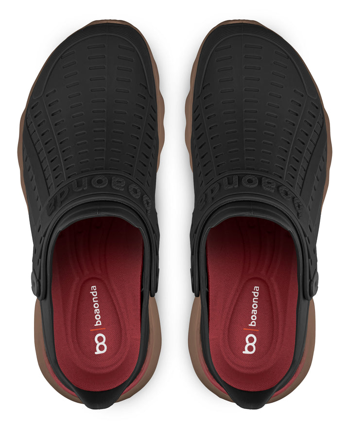 Sandalia Flow Negro/ Crepe - vista superior