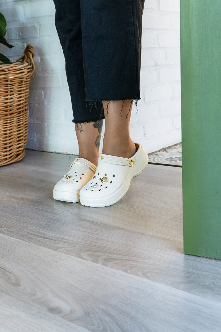 Sandalia Bella Off White/ Dorado mujer en EVA - vista principal