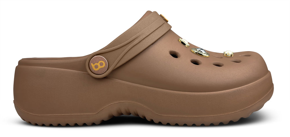 Sandalia Bella Crepe/ Dorado - vista lateral
