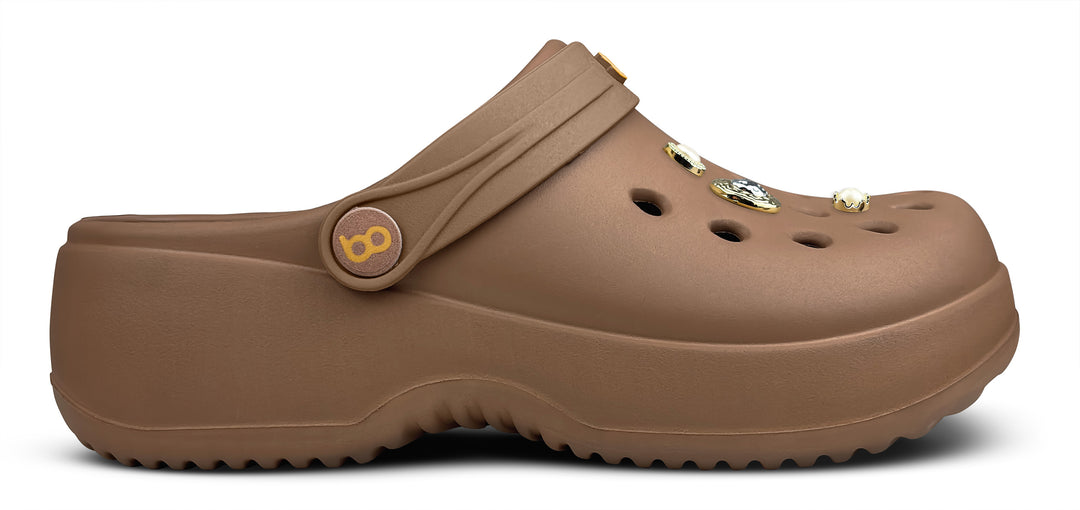 Sandalia Bella Crepe/ Dorado - vista lateral
