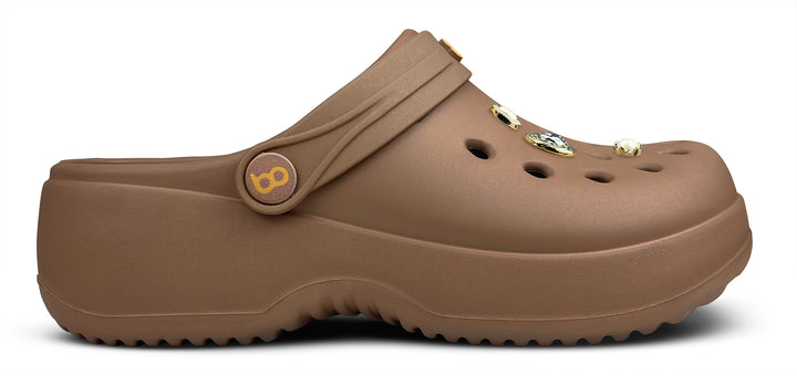 Sandalia Bella Crepe/ Dorado - vista lateral