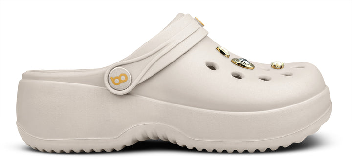 Sandalia Bella Off White/ Dorado - vista lateral
