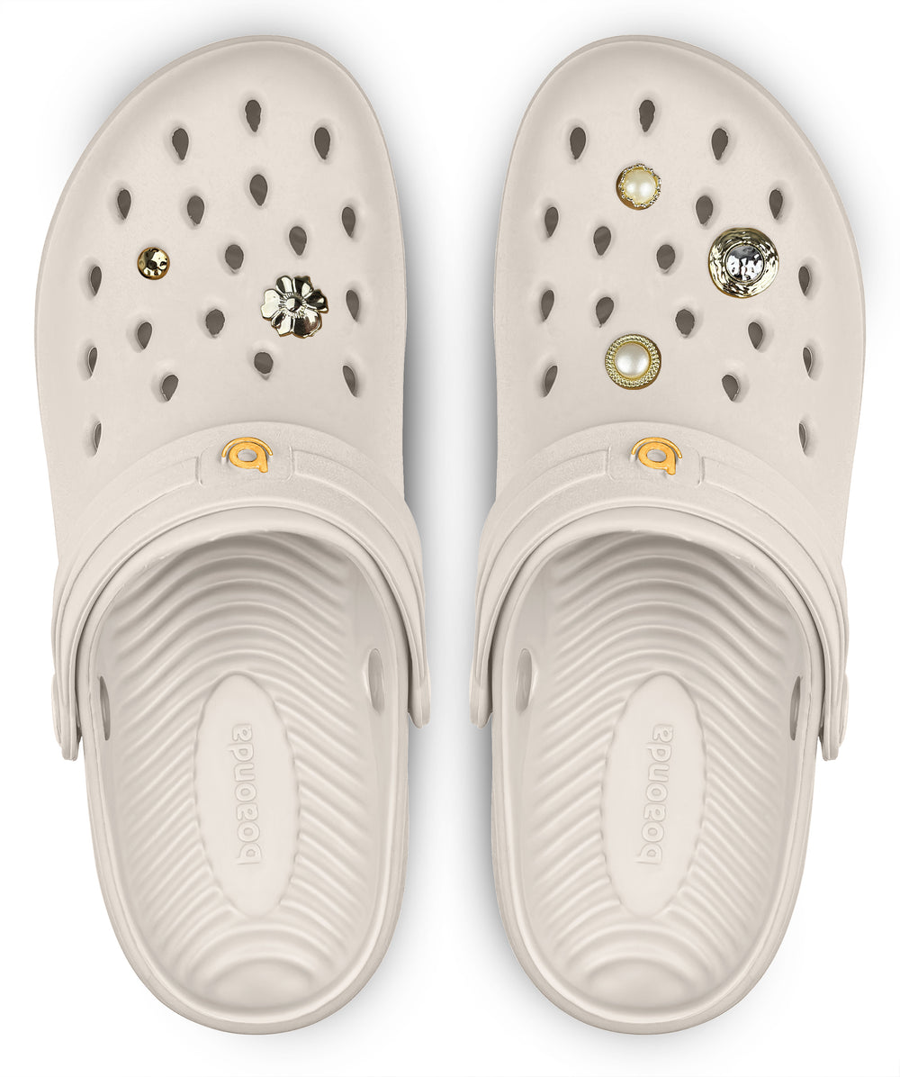 Sandalia Bella Off White/ Dorado - vista superior