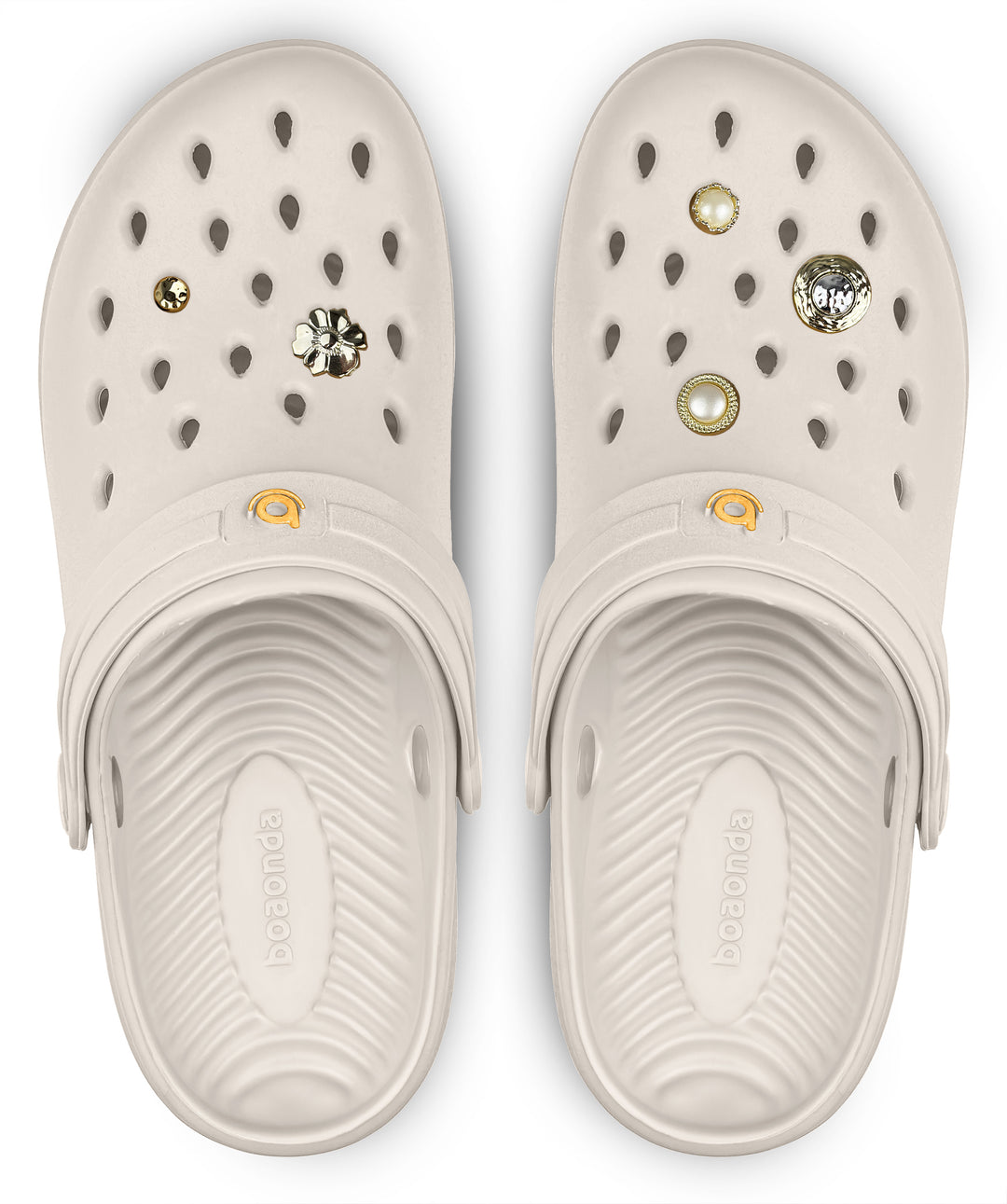 Sandalia Bella Off White/ Dorado - vista superior