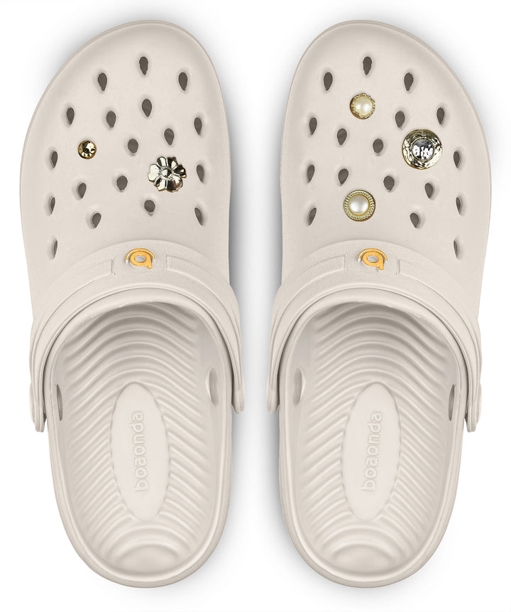 Sandalia Bella Off White/ Dorado - vista superior